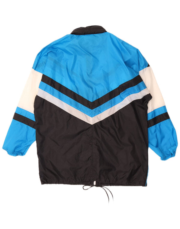 Giacca da uomo con cappuccio Jako XL in nylon color block blu