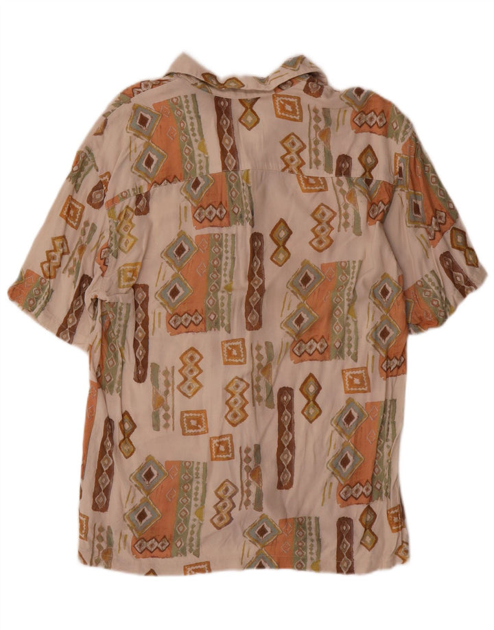 Maglia a maniche corte da uomo Pull & Bear XS Beige geometrica