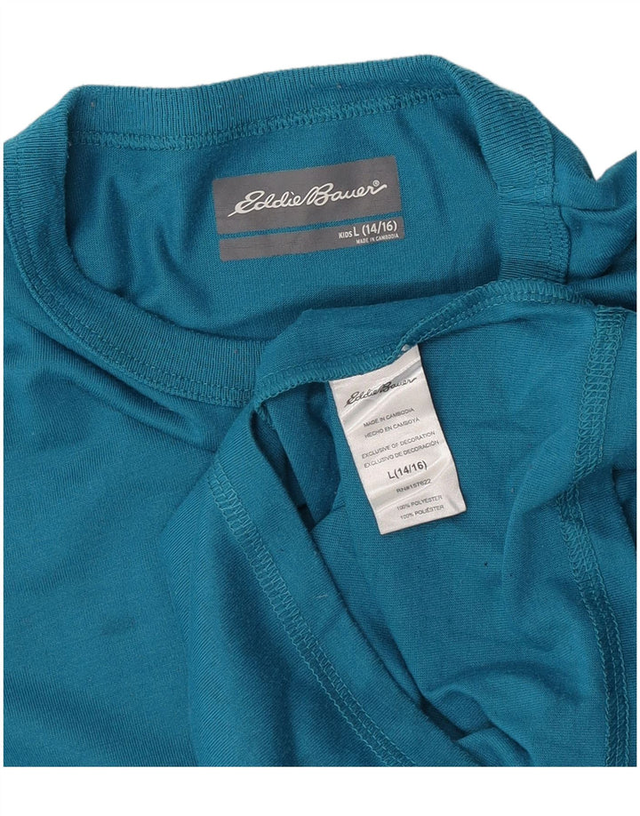 Maglietta per ragazzi Eddie Bauer, 14-15 anni, grande, in poliestere blu