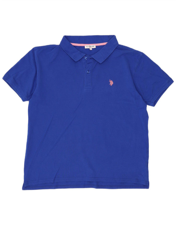 Polo Assn. Camicia da uomo XL in cotone blu