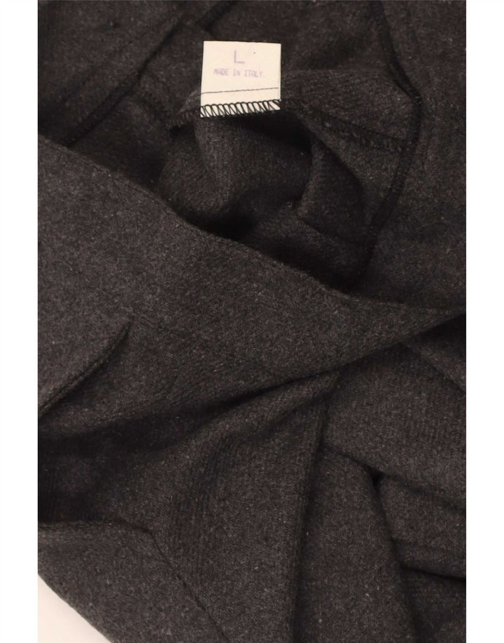 Pantaloncini casual a vita alta da donna vintage grandi W28 poliestere grigio