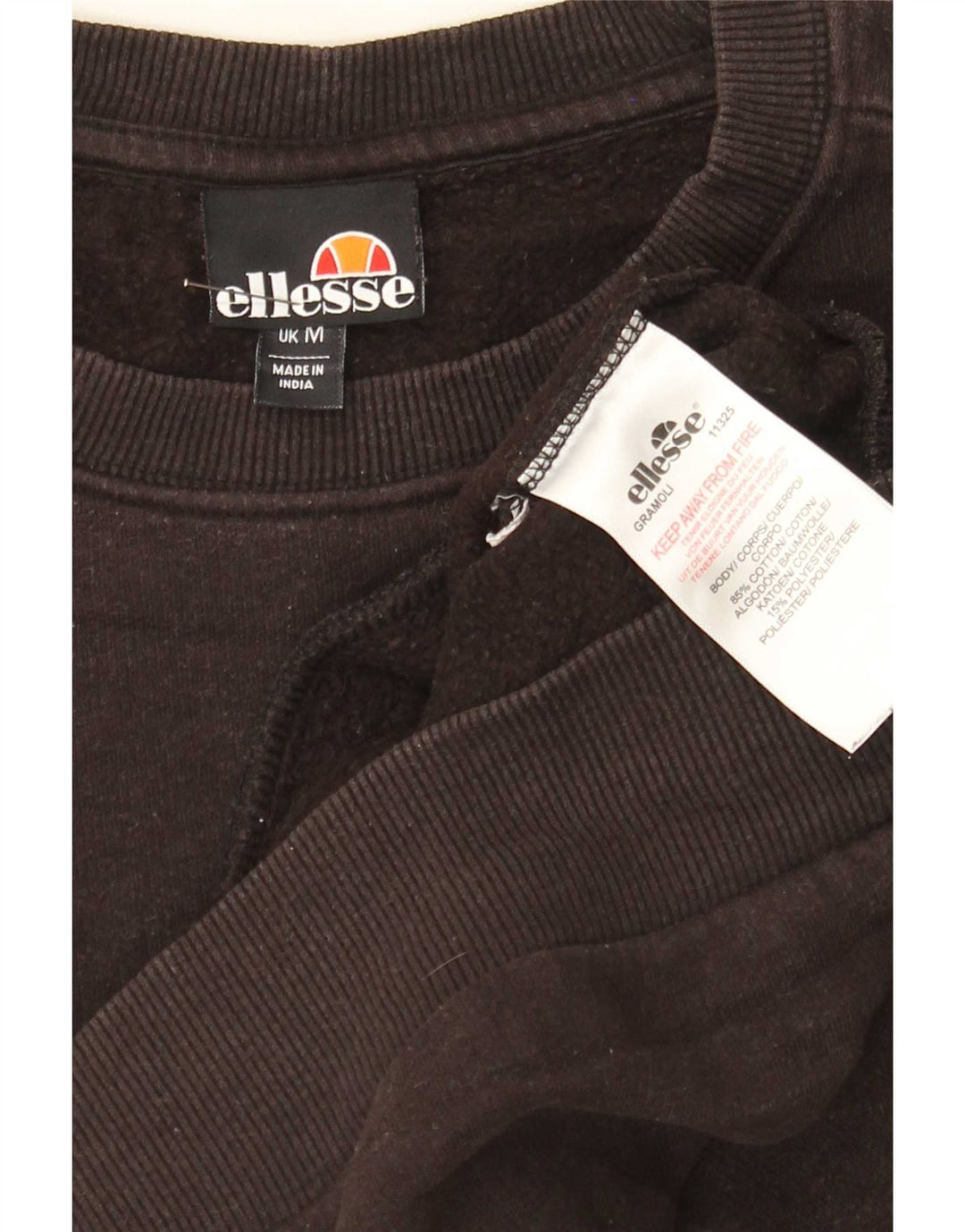 Felpa da uomo Ellesse Maglione in cotone marrone medio