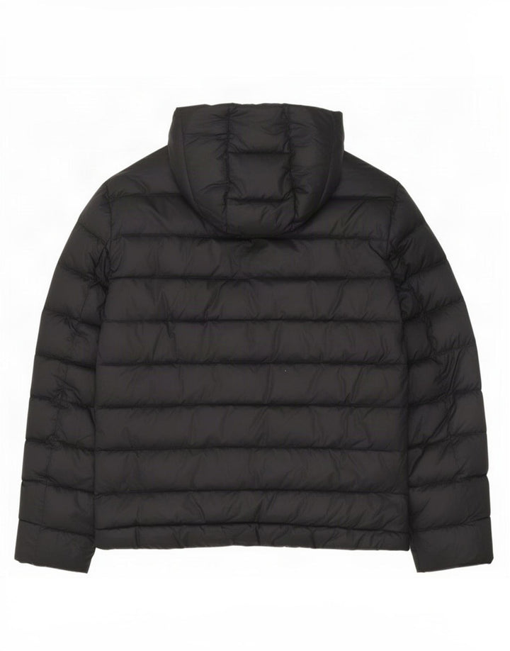 Giacca imbottita con cappuccio da donna Blauer UK 18 XL nera in poliammide