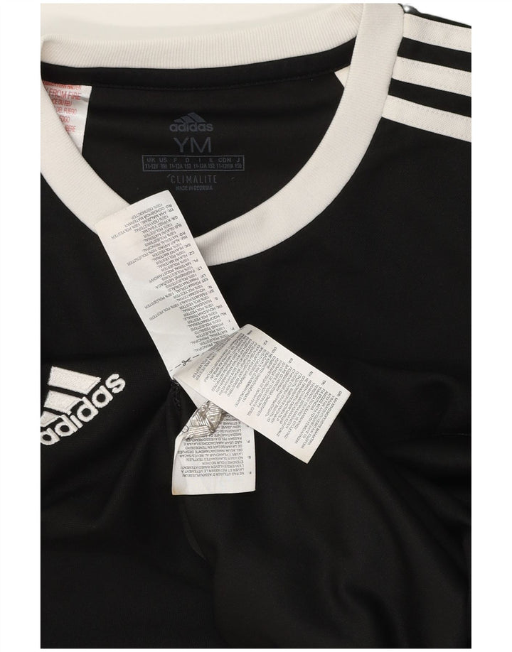 Maglietta Adidas Climalite da ragazzo, 11-12 anni, poliestere nero medio