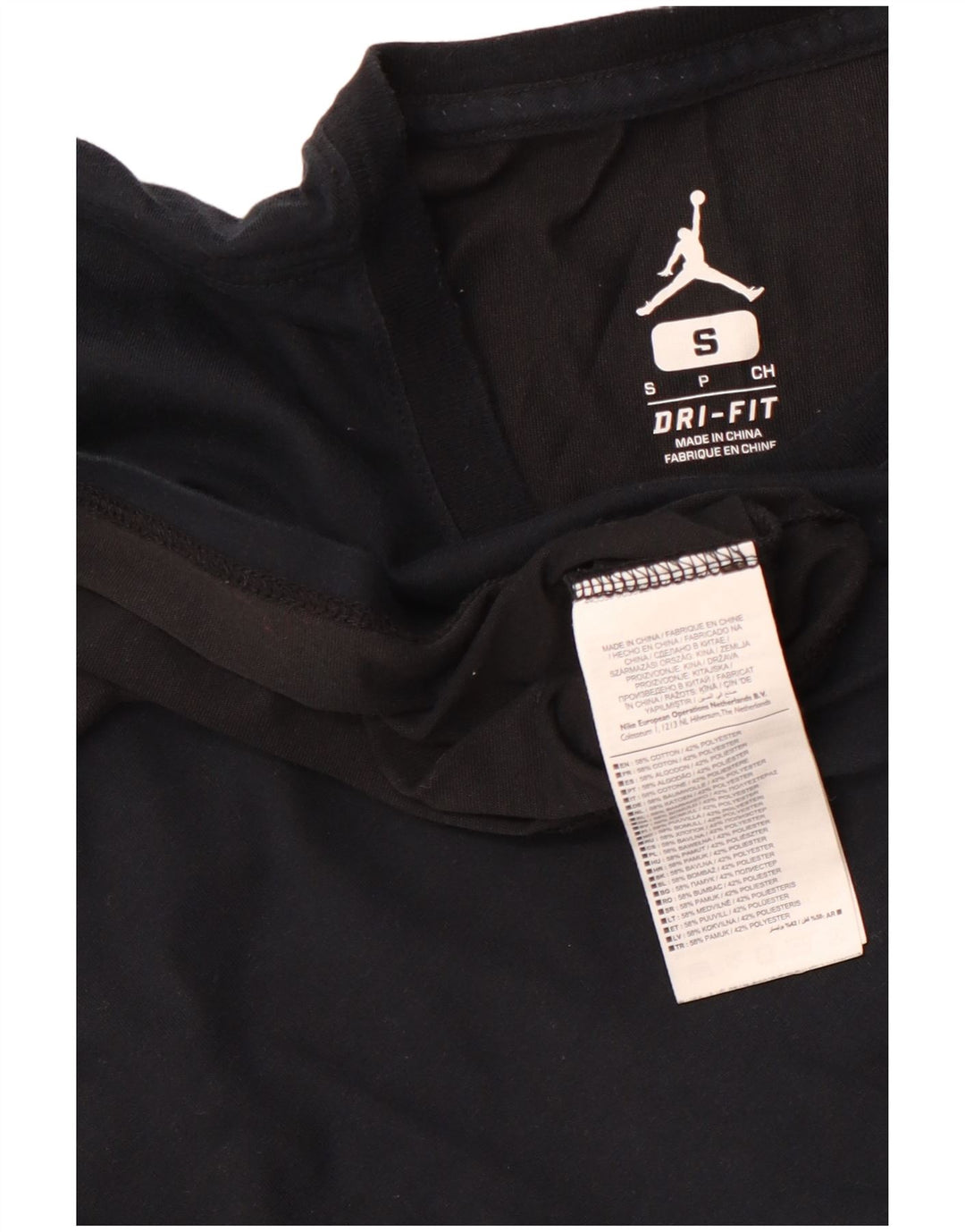 JORDAN T-shirt grafica da uomo Top piccola in cotone nero sportivo