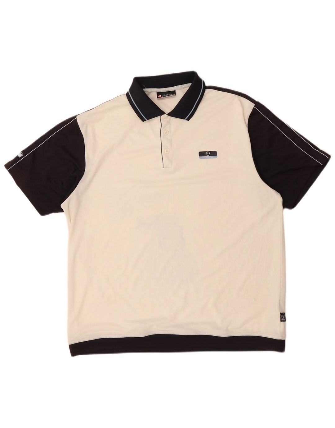 Polo da uomo Lotto Large color block bianco sporco