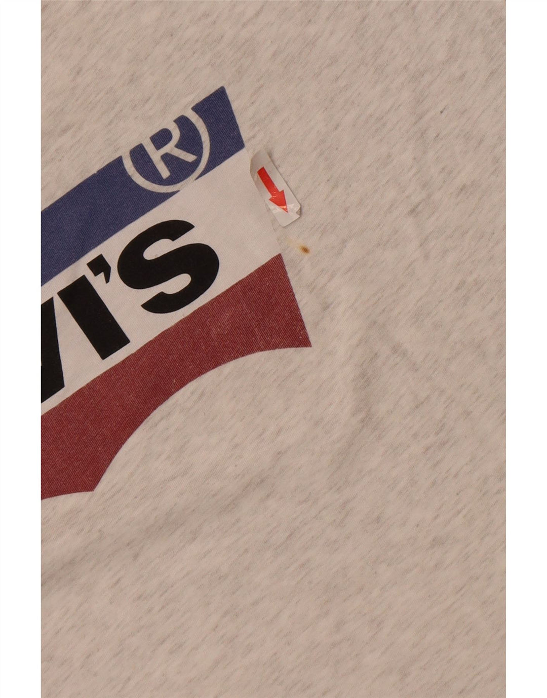 T-shirt grafica da uomo Levi's Top 2XL cotone chiazzato grigio