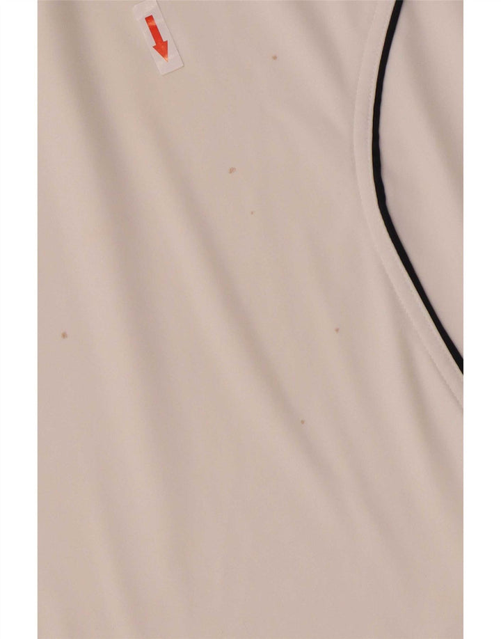 Polo Adidas Clima 365 da uomo in poliestere color block bianco medio