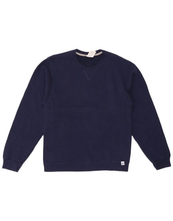 RUSSELL ATHLETIC Felpa da uomo Maglione piccolo in cotone blu navy