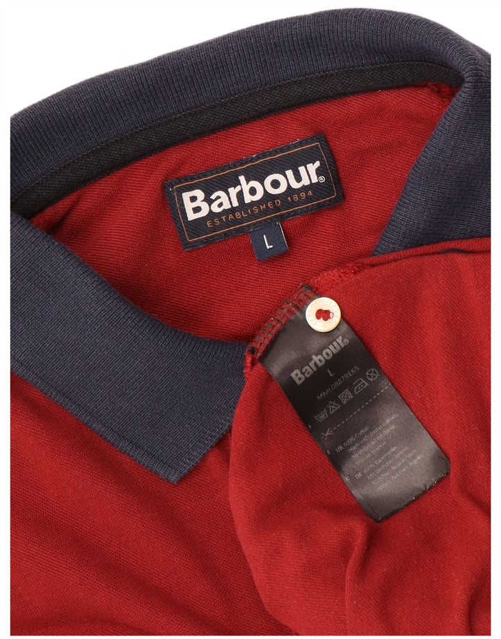 Polo Uomo BARBOUR Large Rossa in Cotone