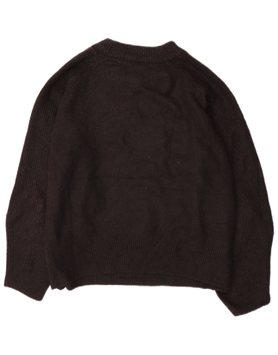 Maglione maglione girocollo oversize da donna Marks & Spencer UK 16 grande nero