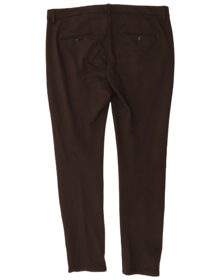 Dondup Pantaloni Skinny Casual da Uomo W38 L33 Viscosa Marrone