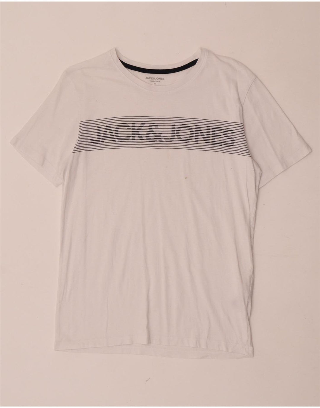 T-shirt grafica da uomo Jack & Jones Top in cotone bianco medio