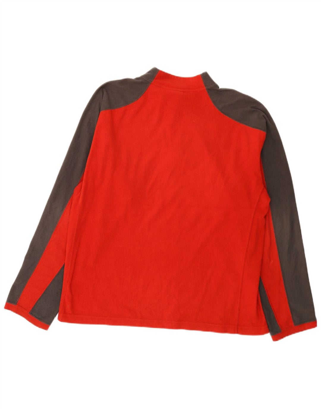 Maglione in pile da uomo The North Face con zip e collo, grande, in poliestere color block rosso