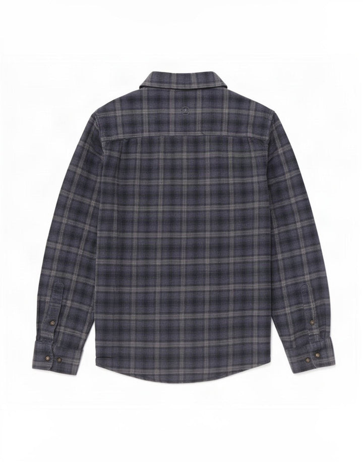 Camicia in flanella da uomo Fat Face in cotone a quadri blu navy medio