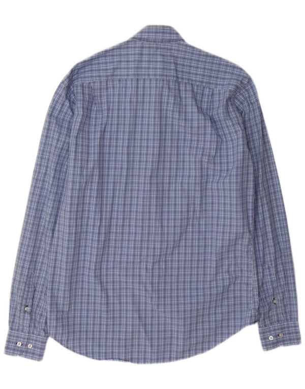 Camicia da uomo slim fit Lacoste taglia 40 a quadri blu medio