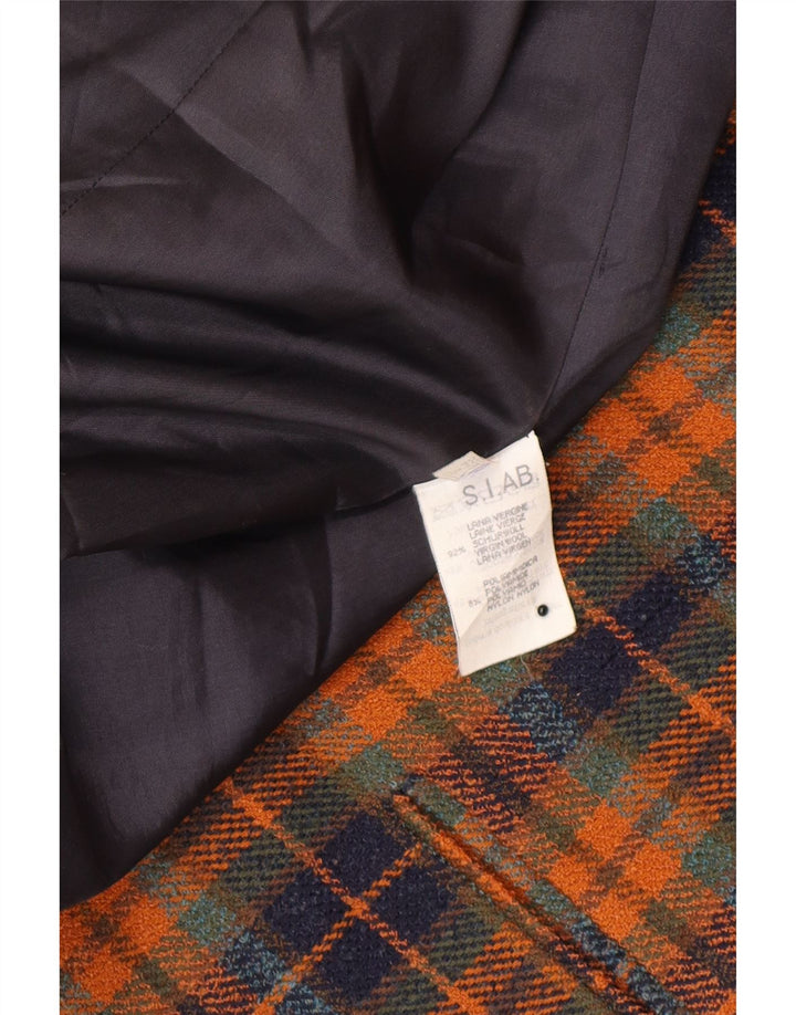 Giacca blazer da donna a 2 bottoni Caractere UK 10 Small Brown Check Classic