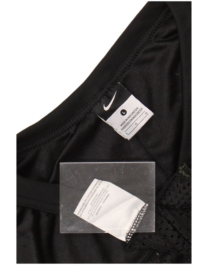 T-shirt da uomo NIKE Top grande in nylon nero