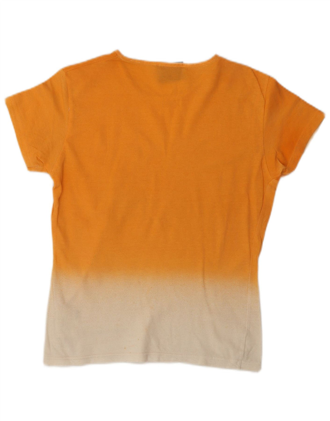 FENDI T-shirt donna Top IT 44 Cotone colorblock arancione medio