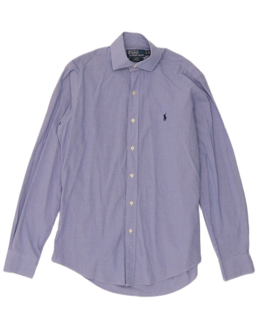 Polo Ralph Lauren Camicia Regent da uomo taglia 38 15 a quadretti blu medio