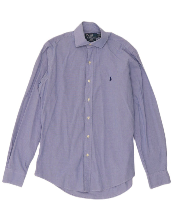 Polo Ralph Lauren Camicia Regent da uomo taglia 38 15 a quadretti blu medio
