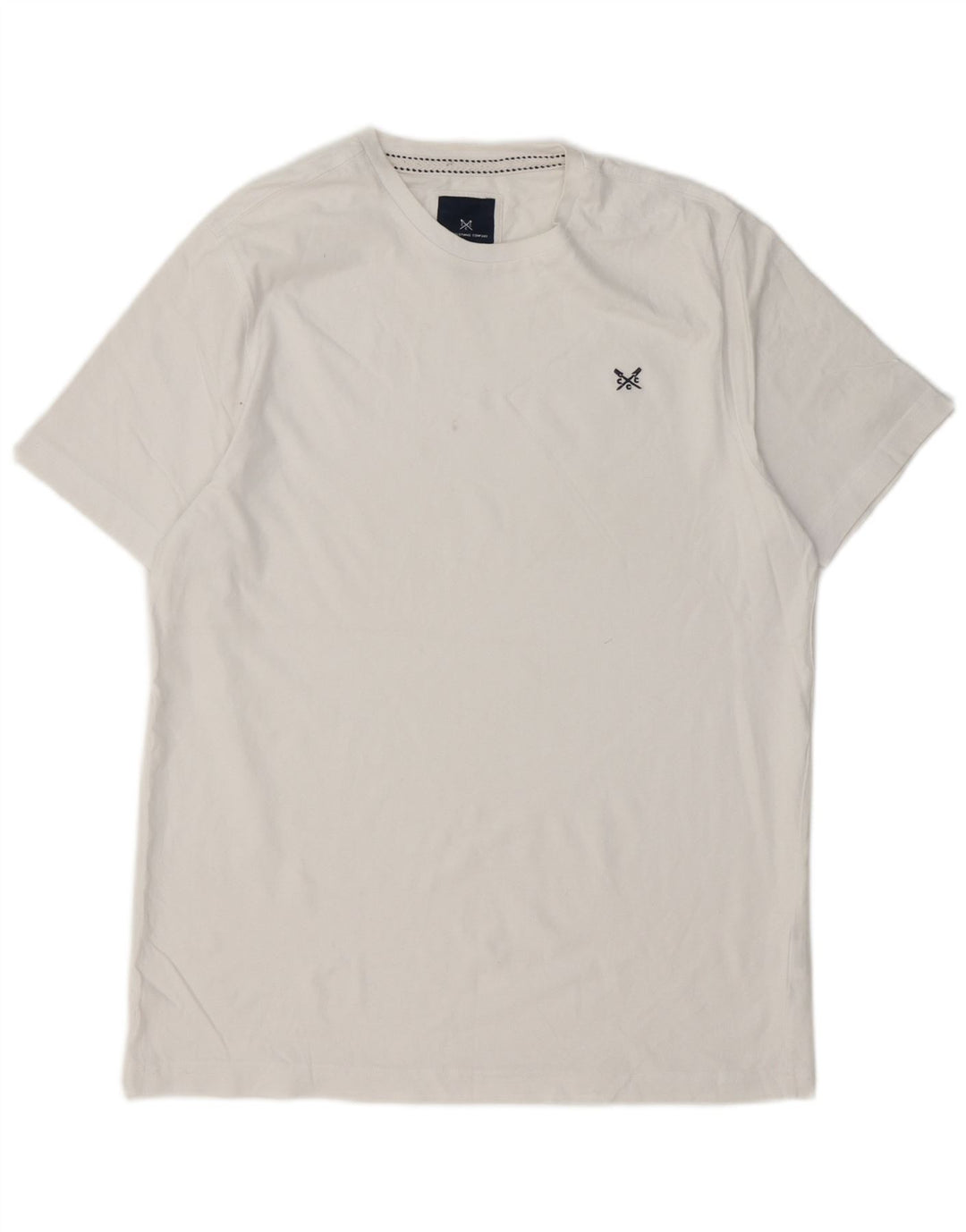 Crew Clothing T-shirt da uomo Top grande in cotone bianco