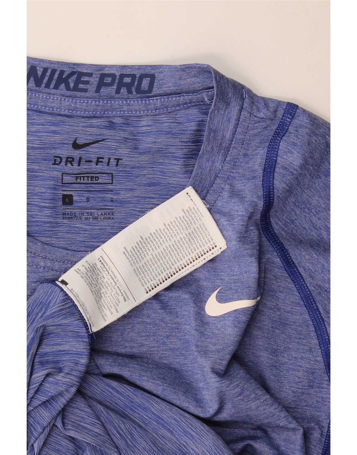 T-shirt Nike Dri Fit da uomo, grande, in poliestere chiazzato blu