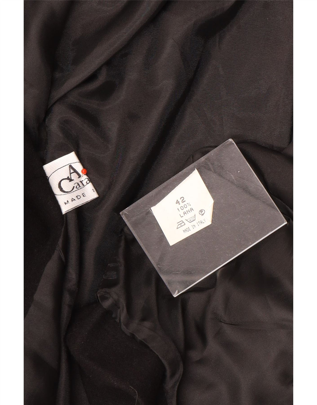 Giacca blazer corta da donna vintage IT 42 lana nera media