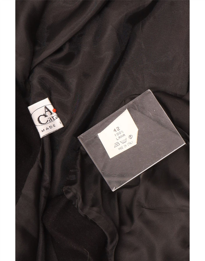 Giacca blazer corta da donna vintage IT 42 lana nera media