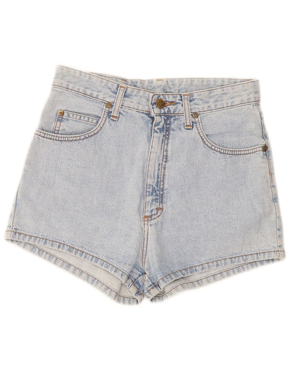 Pantaloncini di jeans a vita alta a gamba larga Melrose da donna Lee W29 cotone blu medio