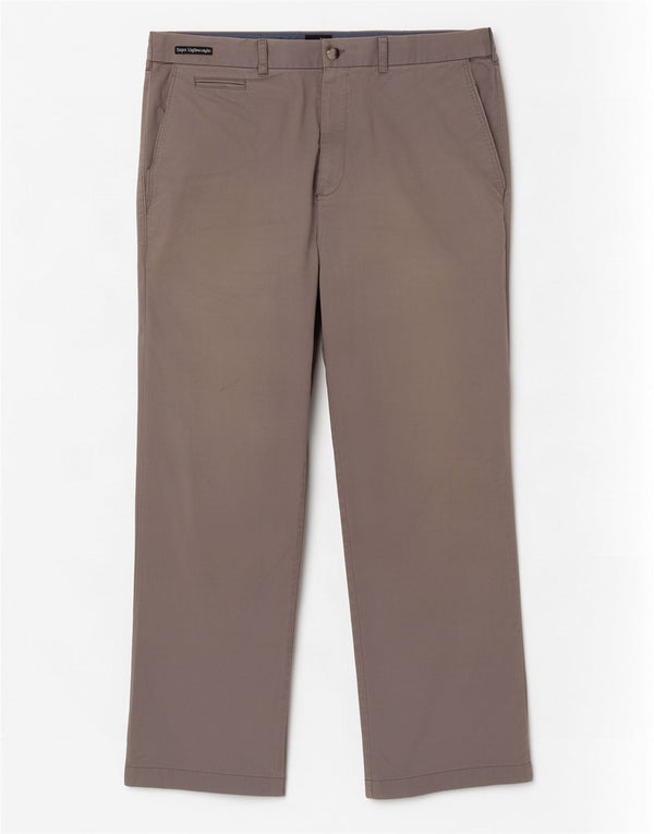 Pantaloni chino dritti da uomo Marks & Spencer W36 L29 cotone grigio