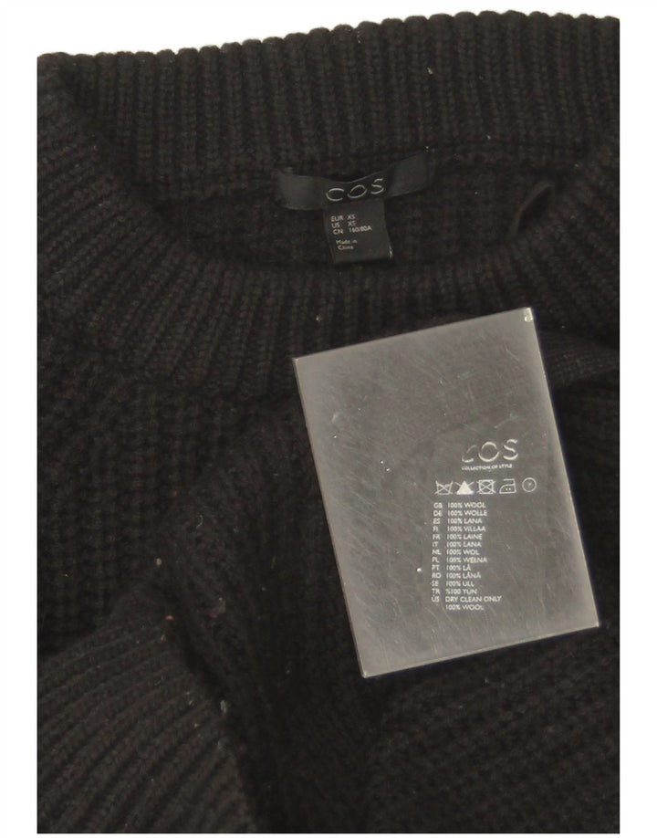 Maglione girocollo da uomo Cos in lana nera XS