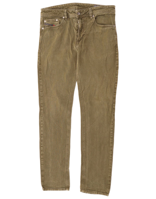 Jeans skinny slim da uomo Diesel Thavar-XP W31 L32 cotone kaki