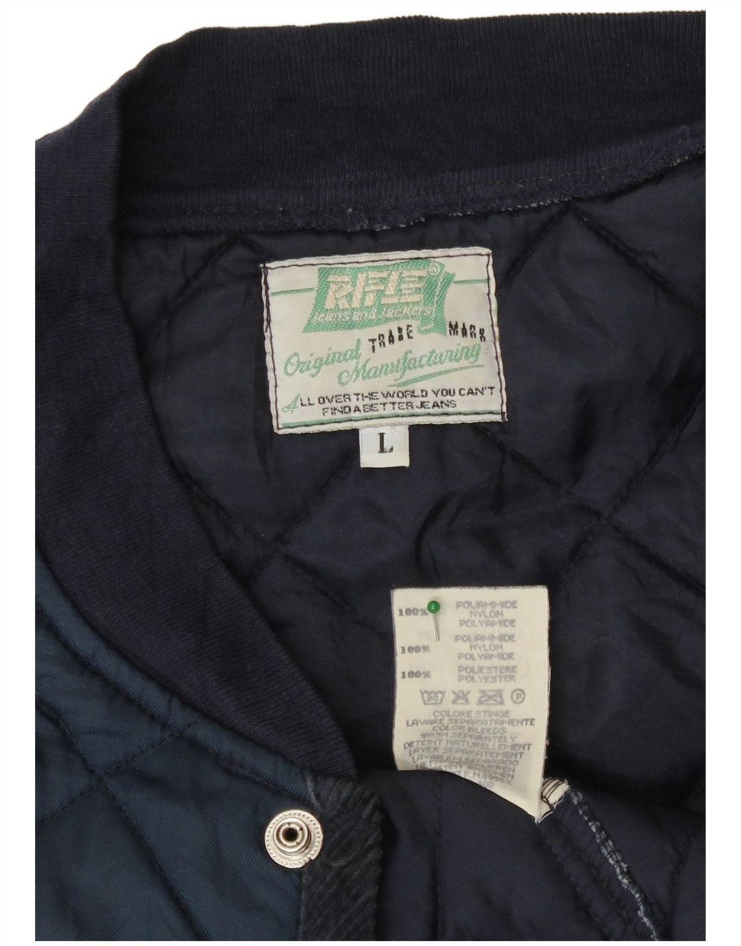 Gilet trapuntato da uomo Rifle UK 40 Large Blu Navy in poliammide