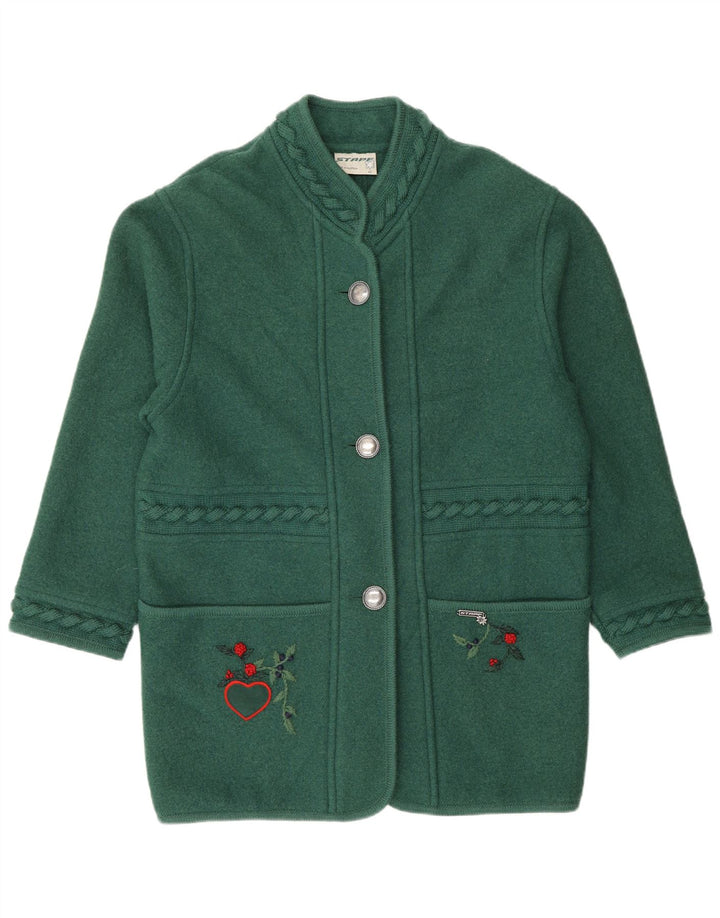 Soprabito grafico da donna Stapf EU 42 Large Green Floral New Wool