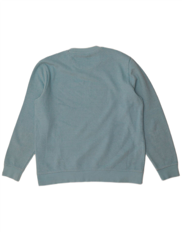 Crew Clothing Felpa da uomo Maglione in cotone blu medio