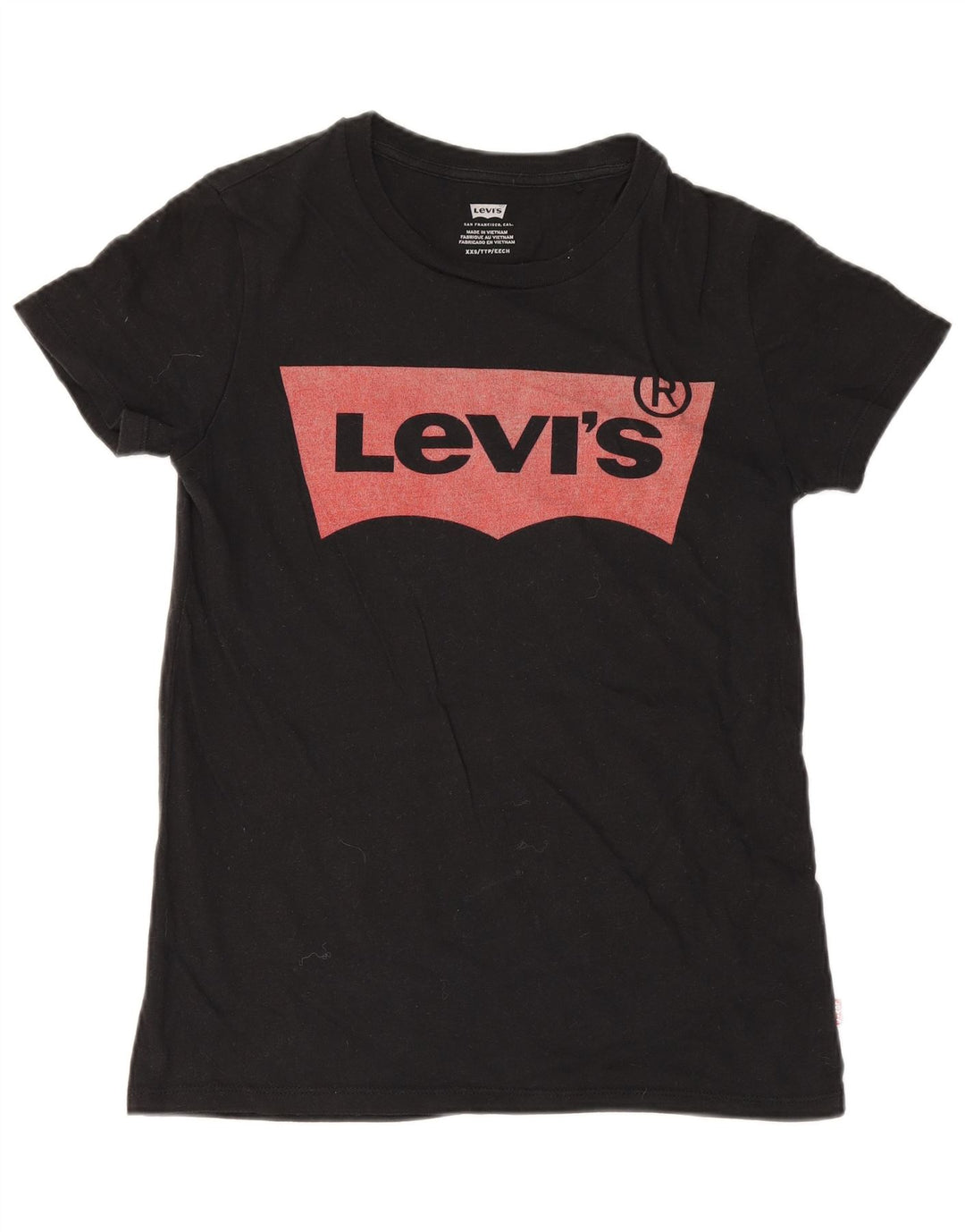 T-shirt grafica da donna Levi's Top UK 2 2XS Nera