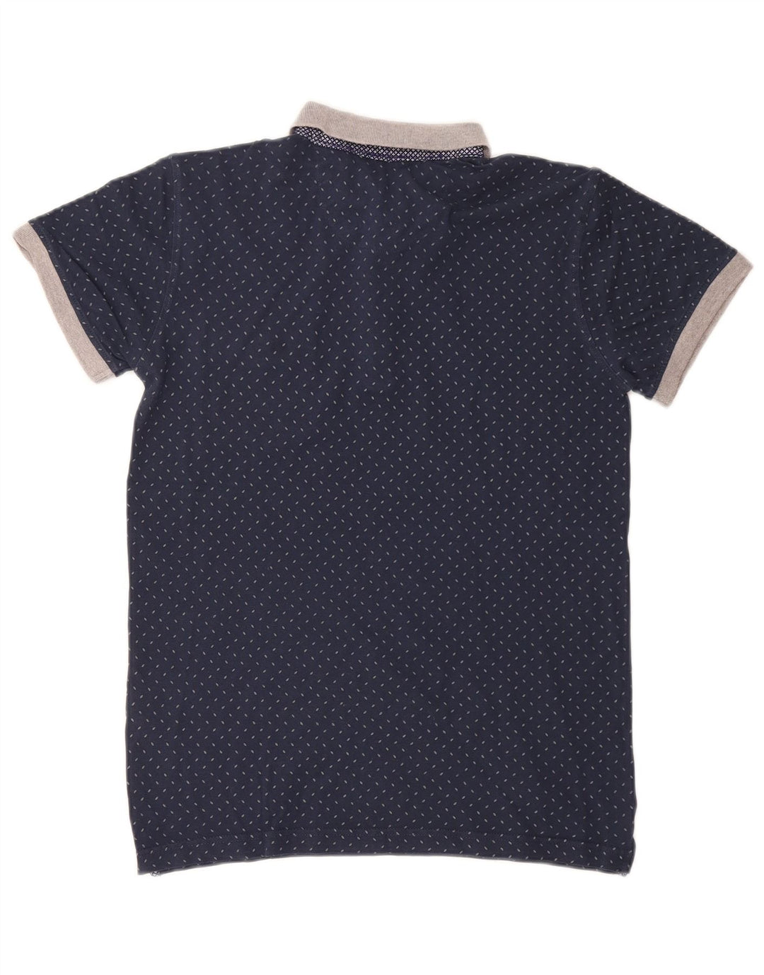 GAS Mens Polo Shirt Small Navy Blue Spotted