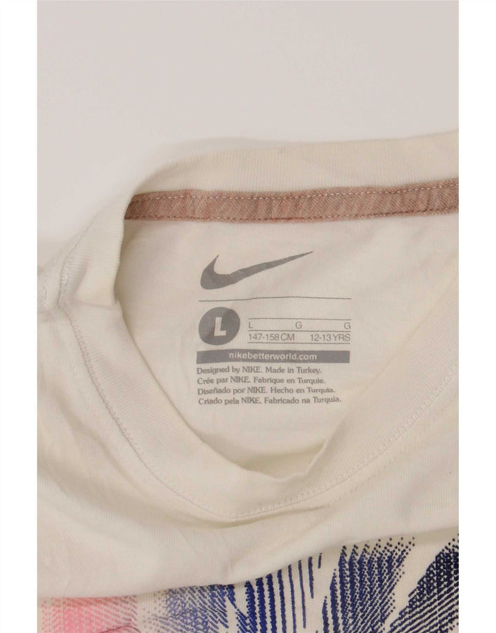 T-shirt grafica Nike da bambino, 12-13 anni, grande, bianca
