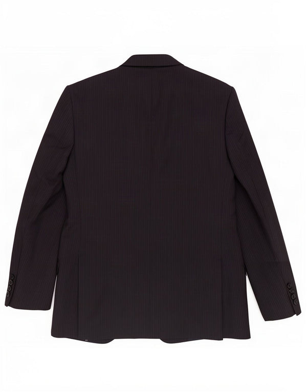 Giacca blazer a 2 bottoni da uomo Marks & Spencer UK 42 Large a righe blu navy