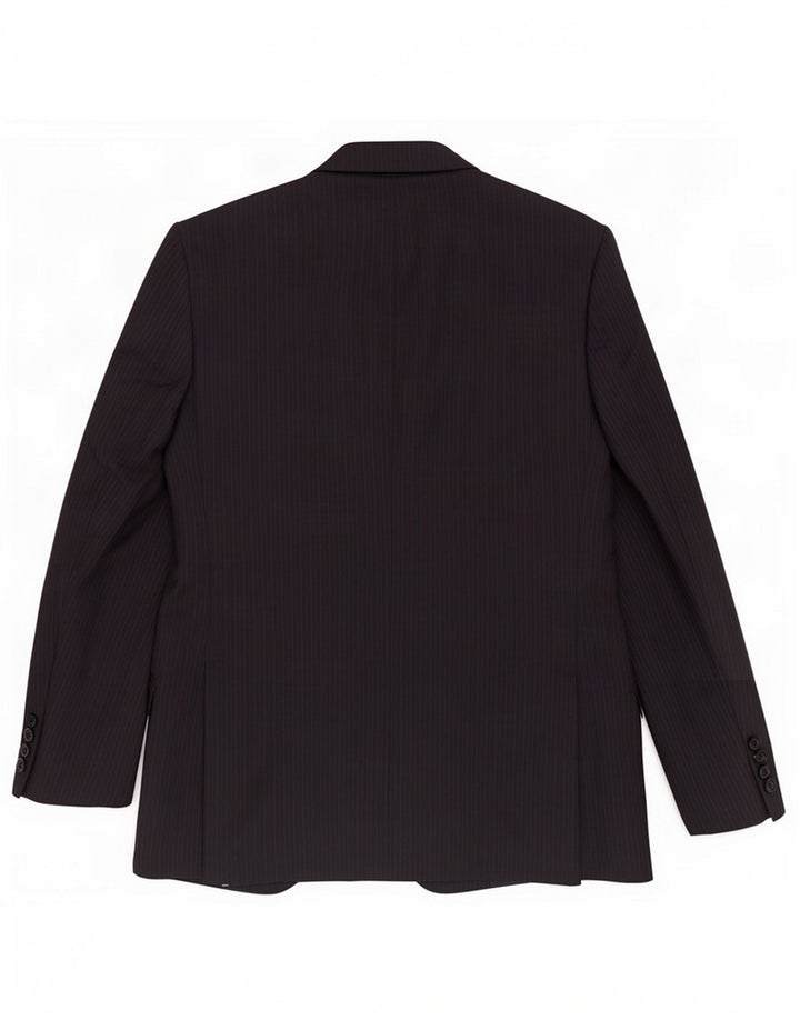 Giacca blazer a 2 bottoni da uomo Marks & Spencer UK 42 Large a righe blu navy
