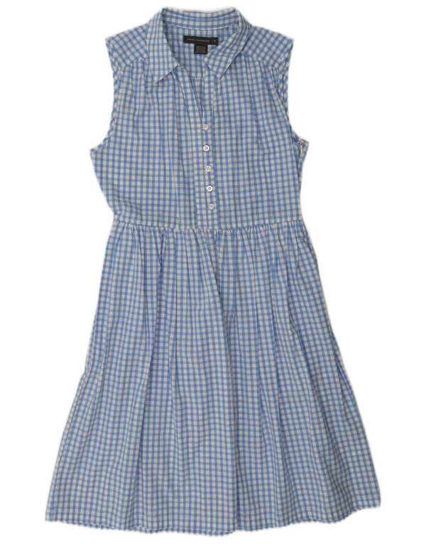Abito a trapezio senza maniche da donna French Connection UK 10 Piccolo percalle blu