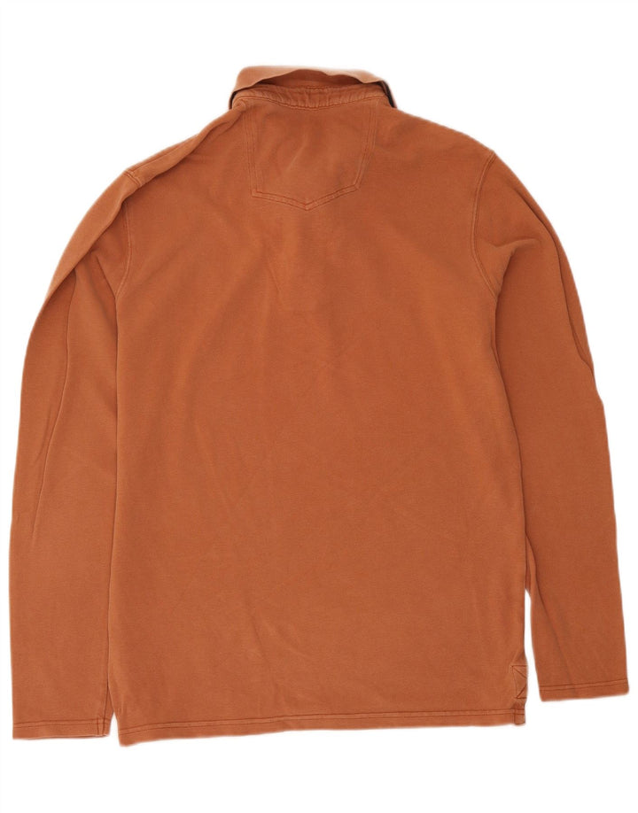 Polo a maniche lunghe da uomo Fat Face piccola marrone