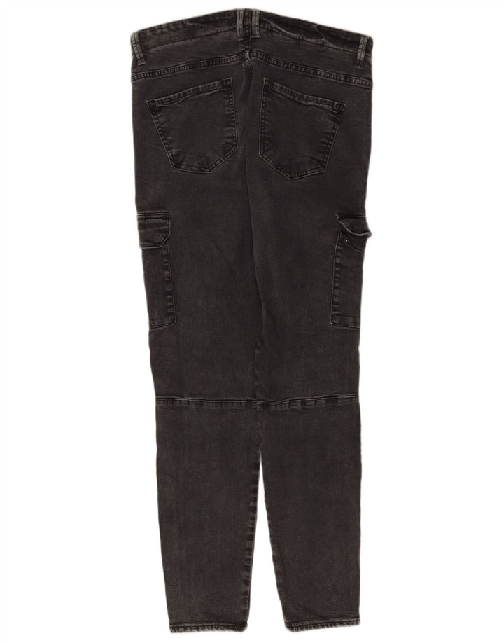 Jeans cargo slim da donna Zara EU 42 Large W32 L28 Grigio