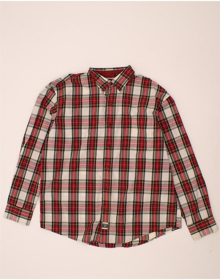 IZOD Mens Shirt XL Red Check Cotton Vintage Izod and Second-Hand Izod from Messina Hembry 