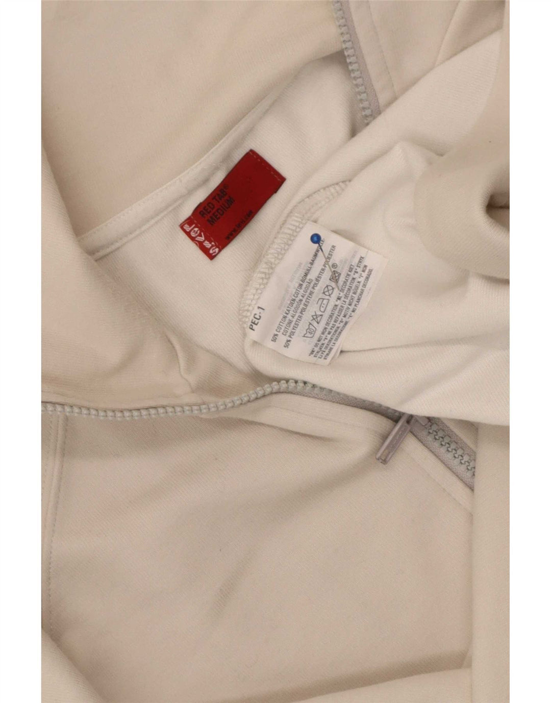 Giacca da ginnastica da uomo Levi's in cotone bianco sporco medio