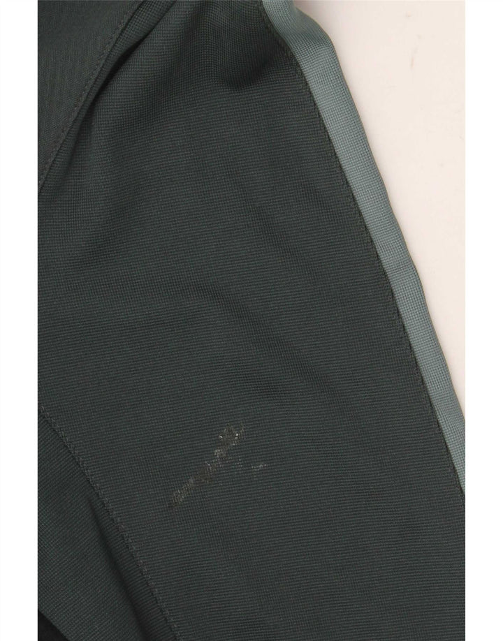 Top Nike da uomo con zip e collo a maniche lunghe, piccolo, in poliestere verde