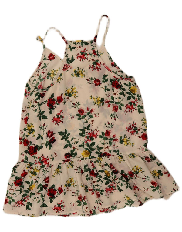 Guess prendisole da donna UK 6 XS poliestere floreale bianco sporco