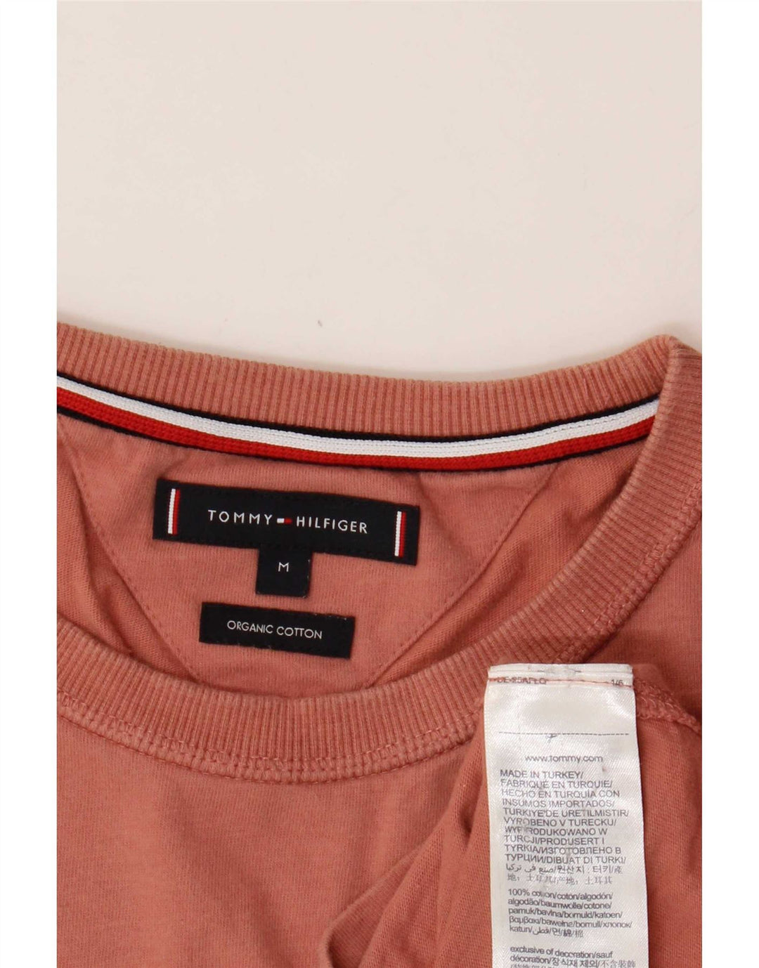 T-shirt da uomo Tommy Hilfiger Top in cotone marrone medio