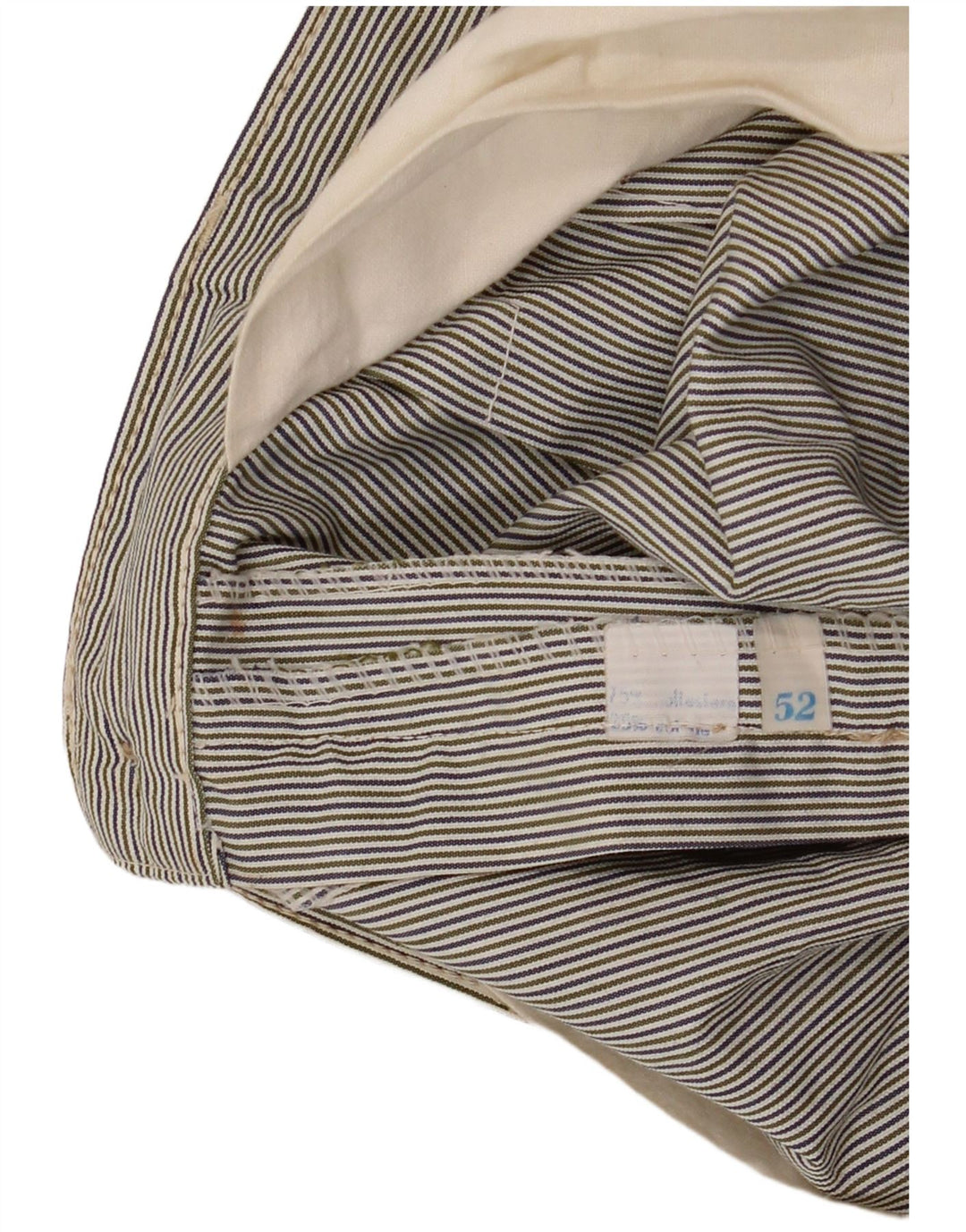 Pantaloncini chino con pegging da uomo VINTAGE IT 52 XL W34 Gessato multicolore